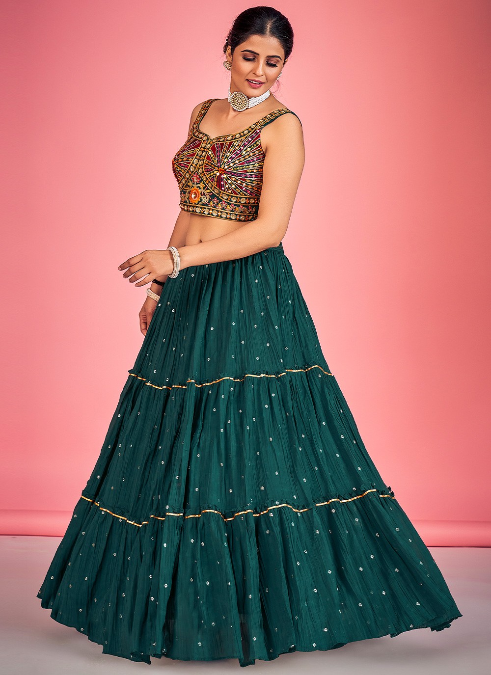 Buy Thread Reception Lehenga Choli : 259275