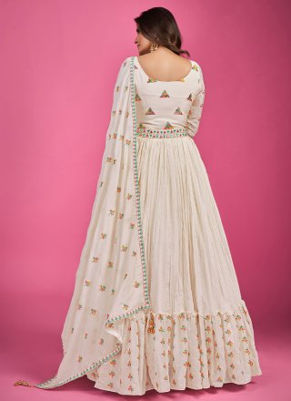 Thread Silk Floor Length Gown