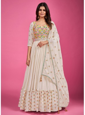 Thread Silk Floor Length Gown