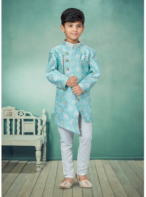 Thread Work Banarasi Jacquard Indo Western