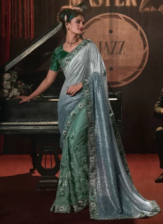 Thread Work Reception Saree