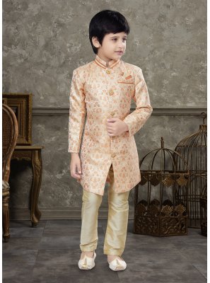 Thread Work Work Banarasi Jacquard Indo Western Sherwani