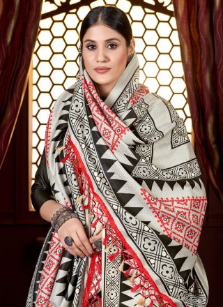 Thrilling Multi Colour Pashmina Classic Sari