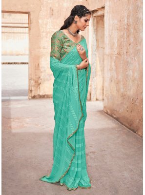 Turquoise Weaving Weight Less Classic Saree