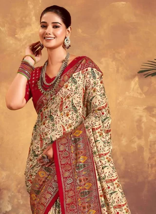 Tussar Silk Multi Colour Weaving Classic Designer Saree