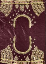 Velvet Multi Colour Embroidered Lehenga Choli