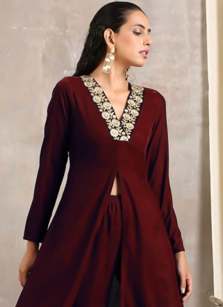 Buy Velvet Party Party Wear Kurti Online - Kurtis