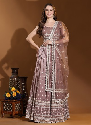 Shop Online Multi Colour Engagement Pure Silk Trendy Lehenga Choli : 263700  -