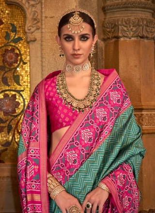 Weaving Banarasi Silk Sea Green Classic Saree