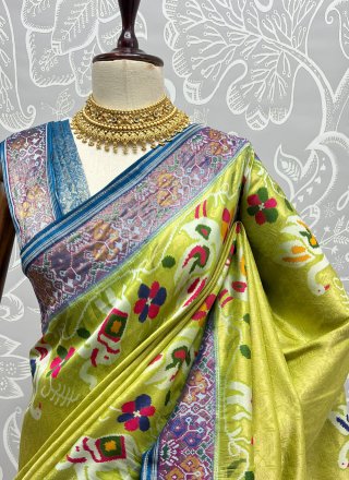 Weaving Green Contemporary Saree