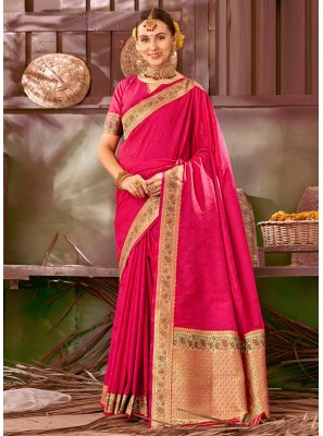 Weaving Rani Silk Classic Designer Saree