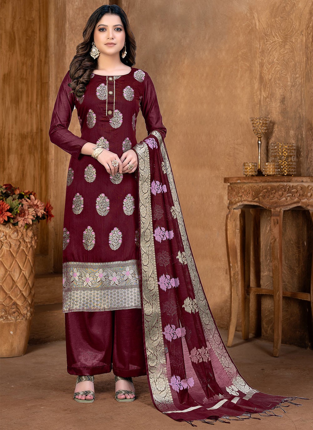 Weaving Sangeet Salwar Suit