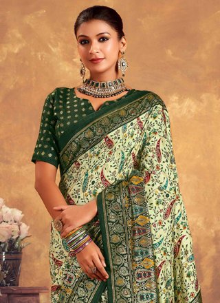 Weaving Tussar Silk Multi Colour Trendy Saree