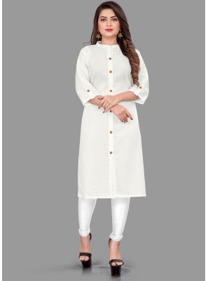 White Casual Party Wear Kurti