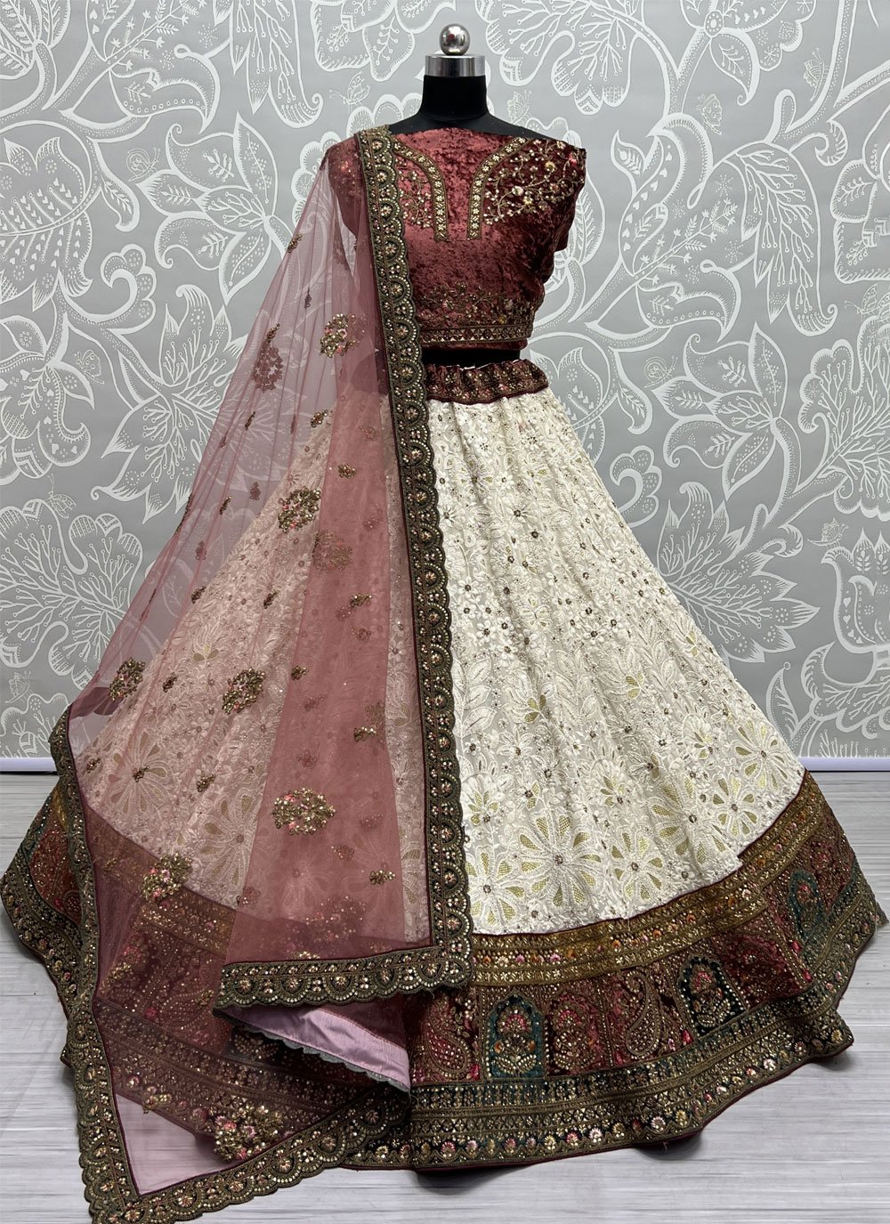 Elegant Pink Silk Designer Lehenga Choli WJ029911