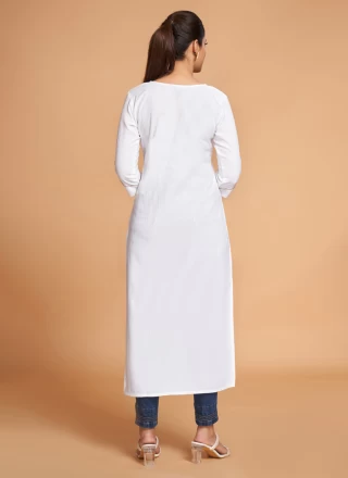 White Silk Designer Kurti