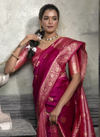 Woven Banarasi Silk Trendy Saree