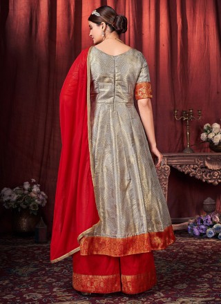 Woven Party Readymade Salwar Suit