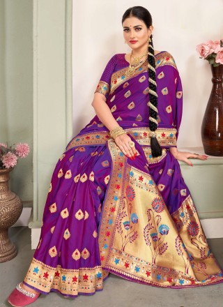 Woven Silk Contemporary Saree