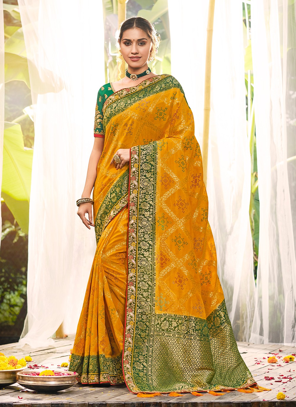 5 Ways to style your yellow saree for Haldi functions - zarahatkeblog
