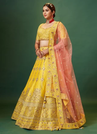 Yellow Bridal Designer Lehenga Choli