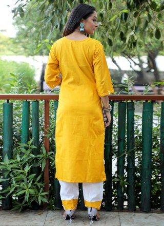 Yellow Color Pant Style Suit