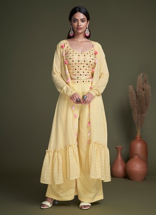 Shop Online Embroidered and Mirror Work Chinon Salwar Suit Shop Online Embroidered and Mirror Work Chinon Salwar Suit