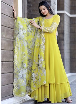 Yellow Readymade Gown