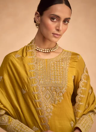 Yellow Sangeet Designer Pakistani Salwar Suit