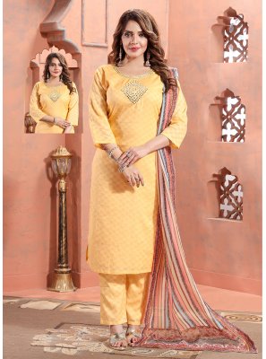 Yellow Sangeet Pant Style Suit