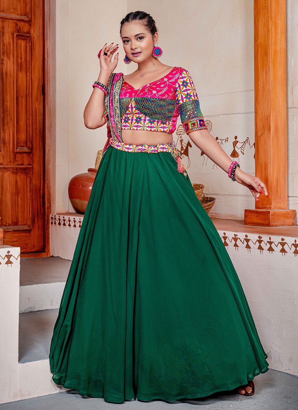 Buy Red Readymade Blouse & Designer Blouse For Lehenga - Apella