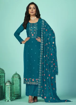 Zari Organza Palazzo Salwar Suit