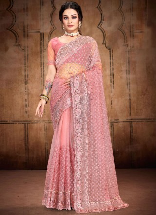 Zari Pink Classic Saree