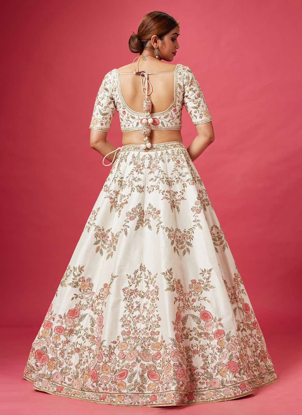 Indian designer white and red lehenga choli for wedding outfits | Designer  lehenga choli, Red lehenga choli, Indian designer wear