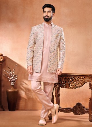 Art Banarasi Silk Jodhpuri Suit with Embroidered Work