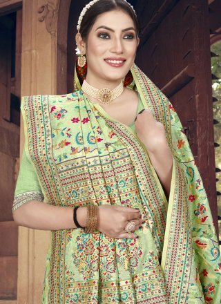 Art Silk Contemporary Saree with Weaving Work