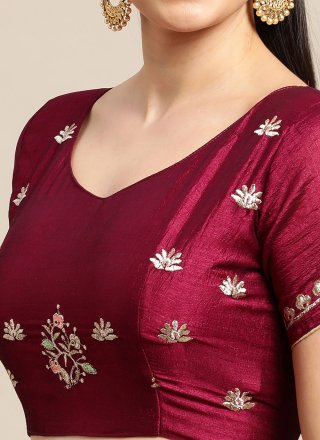 Astonishing Maroon Rangoli Trendy Saree with Sequins Work