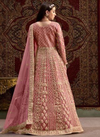 Awesome Pink and Rust Net Gown