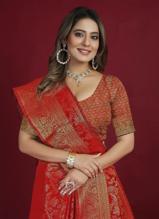 Banarasi Silk Classic Sari with Woven Work