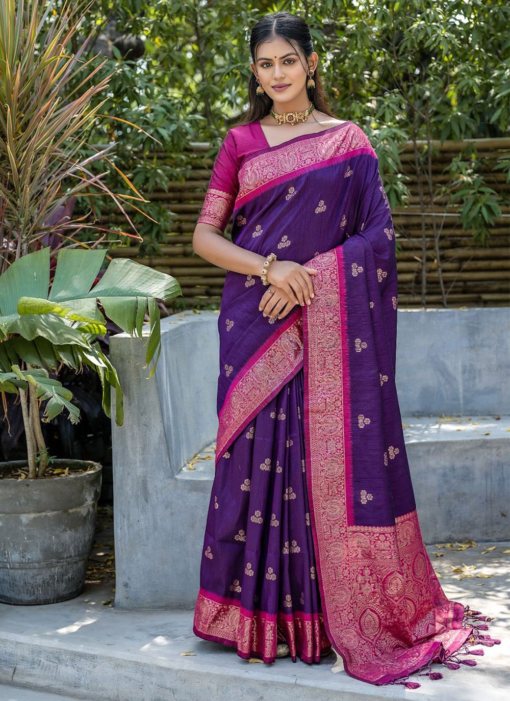 Mauve Pink And Purple Designer Patola Saree – Rushini