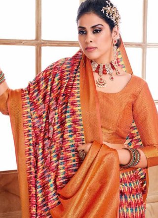 Beautiful Multi Colour Art Silk Trendy Saree