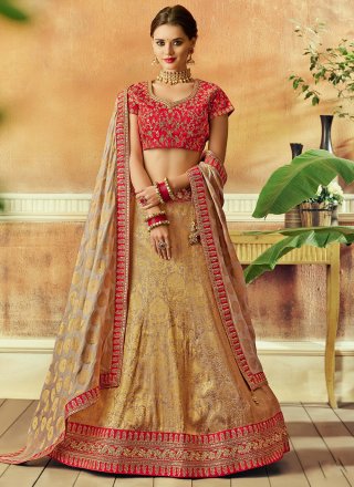 Pure zari kota tissue Lehenga sets fully stitched adult size with dupp –  Shruthi's sarees