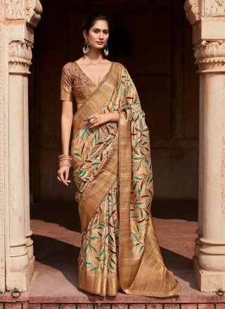 Blue Pre-Stitched Embroidered Lycra Saree Latest 5050SR01