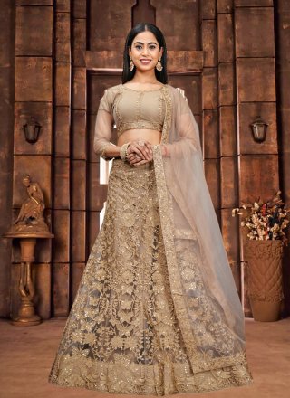 Beige wedding lehenga best sale