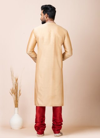 Beige Viscose Kurta Pyjama
