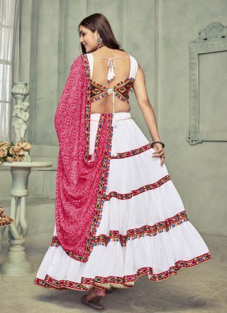 Best White Georgette A - Line Lehenga Choli