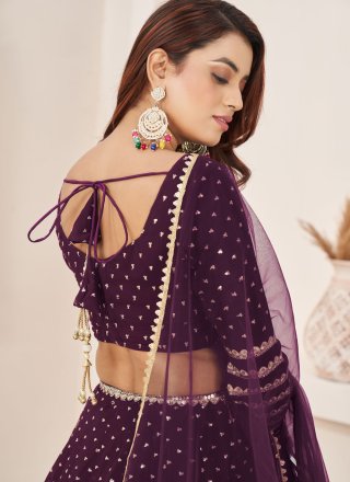 Best Wine Georgette Lehenga Choli