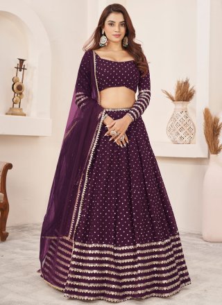 Best Wine Georgette Lehenga Choli