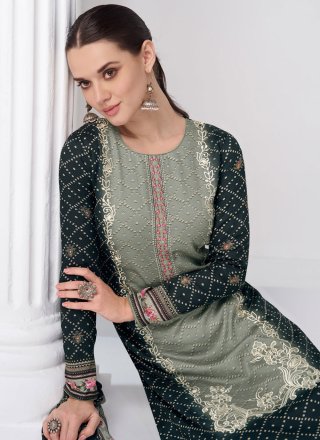 Black and Grey Satin Trendy Suit