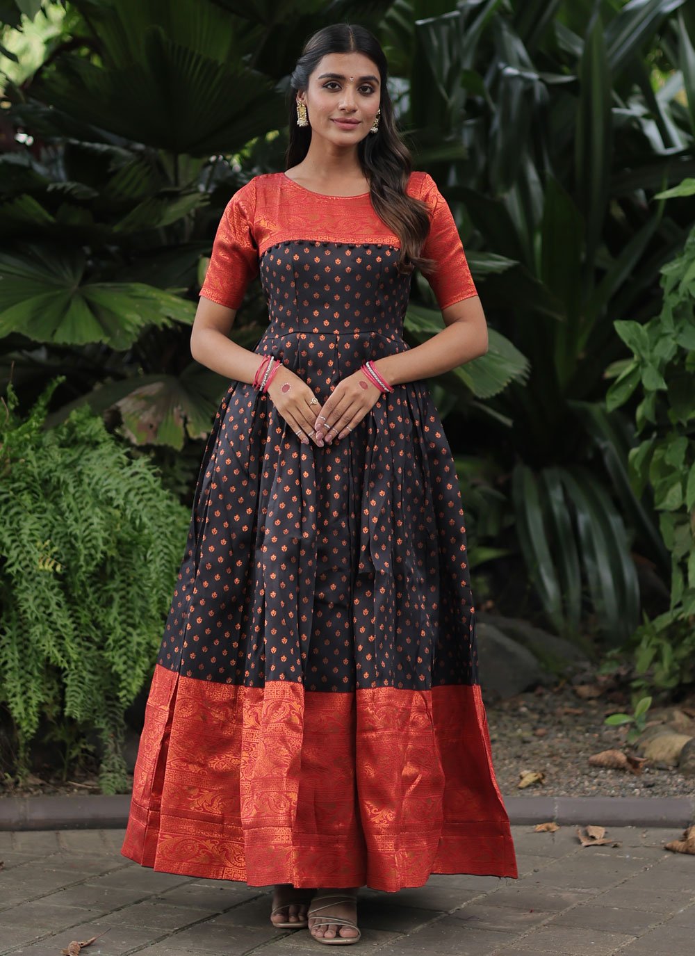 Banarasi best sale gown online